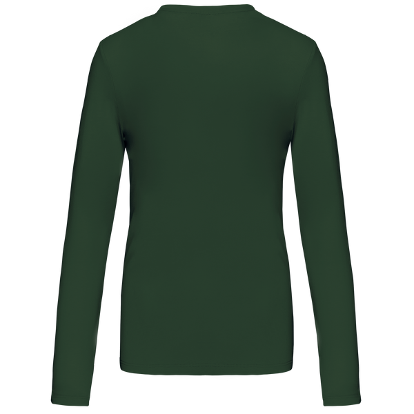T-shirt de manga comprida decote em V para senhora-RAG-Tailors-Fardas-e-Uniformes-Vestuario-Pro