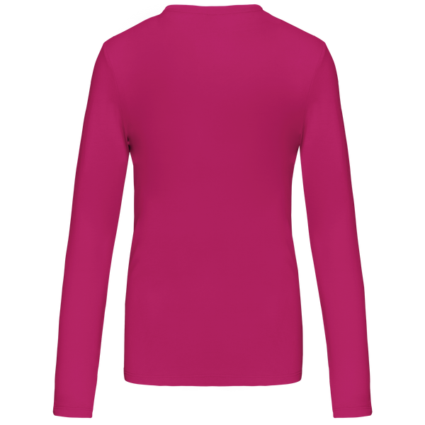 T-shirt de manga comprida decote em V para senhora-RAG-Tailors-Fardas-e-Uniformes-Vestuario-Pro