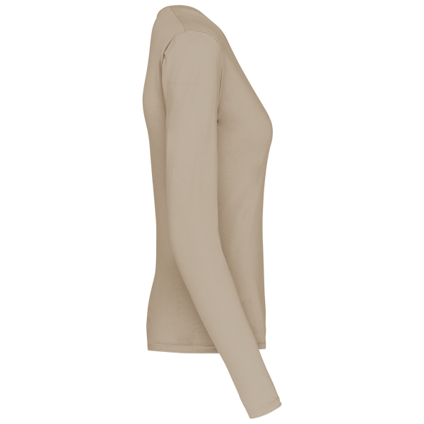 T-shirt de manga comprida decote em V para senhora-RAG-Tailors-Fardas-e-Uniformes-Vestuario-Pro