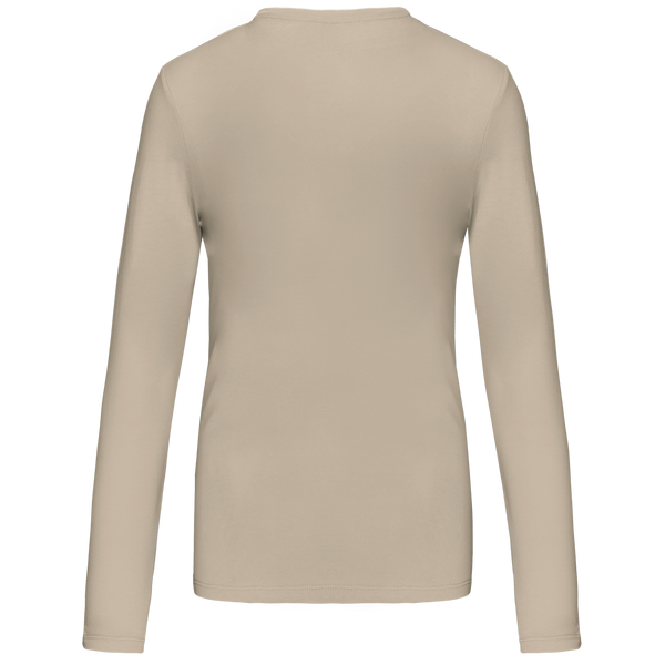 T-shirt de manga comprida decote em V para senhora-RAG-Tailors-Fardas-e-Uniformes-Vestuario-Pro