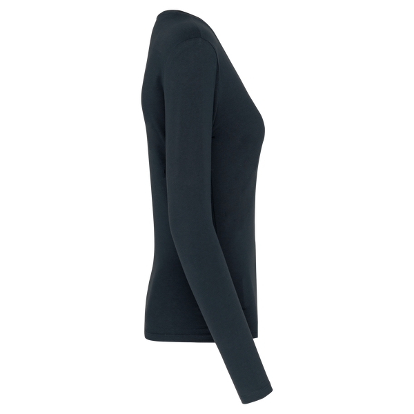 T-shirt de manga comprida decote em V para senhora-RAG-Tailors-Fardas-e-Uniformes-Vestuario-Pro