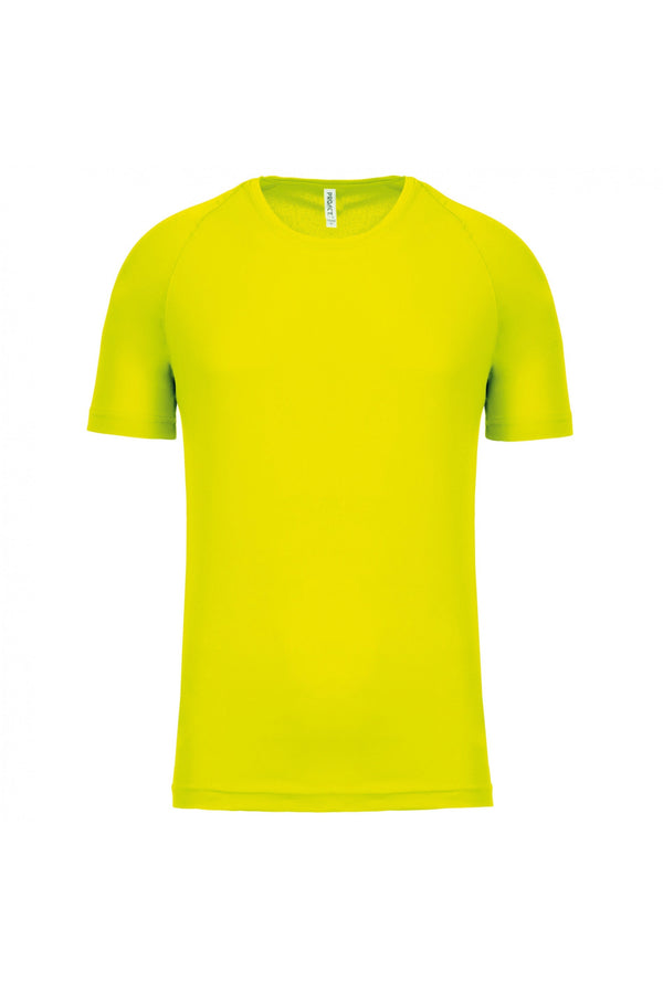 T-shirt de manga curta de desporto-Fluorescent Yellow-XS-RAG-Tailors-Fardas-e-Uniformes-Vestuario-Pro