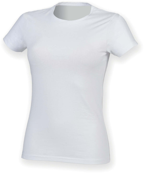 T-shirt de senhora com decote redondo Feel Good-Branco-36 EU (XS)-RAG-Tailors-Fardas-e-Uniformes-Vestuario-Pro