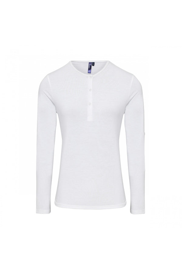 T-shirt de senhora com mangas dobráveis "Long John"-Branco-XS-RAG-Tailors-Fardas-e-Uniformes-Vestuario-Pro