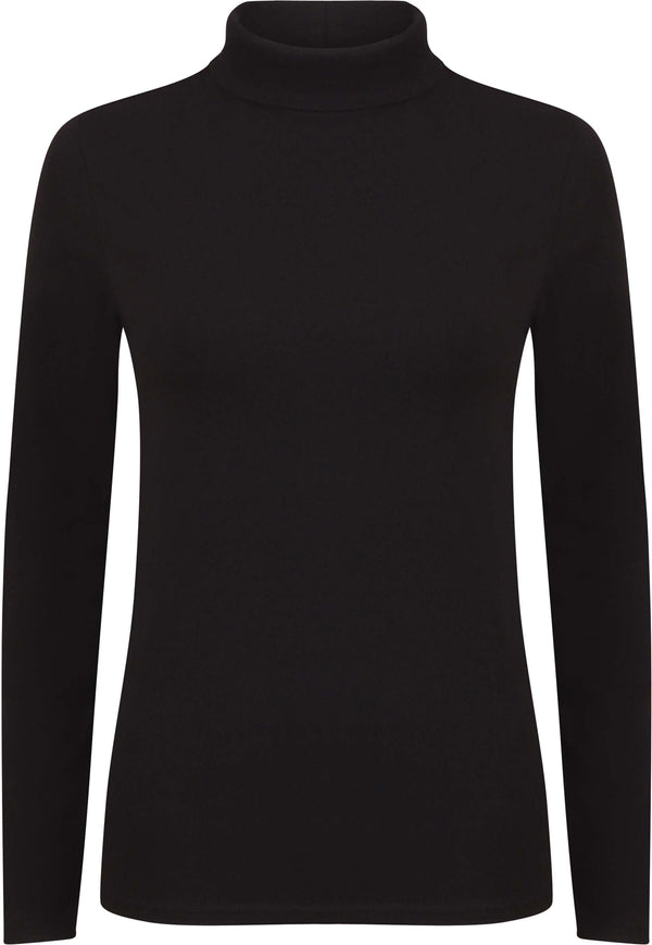 T-shirt de senhora gola alta Feel Good-Preto-XS-RAG-Tailors-Fardas-e-Uniformes-Vestuario-Pro