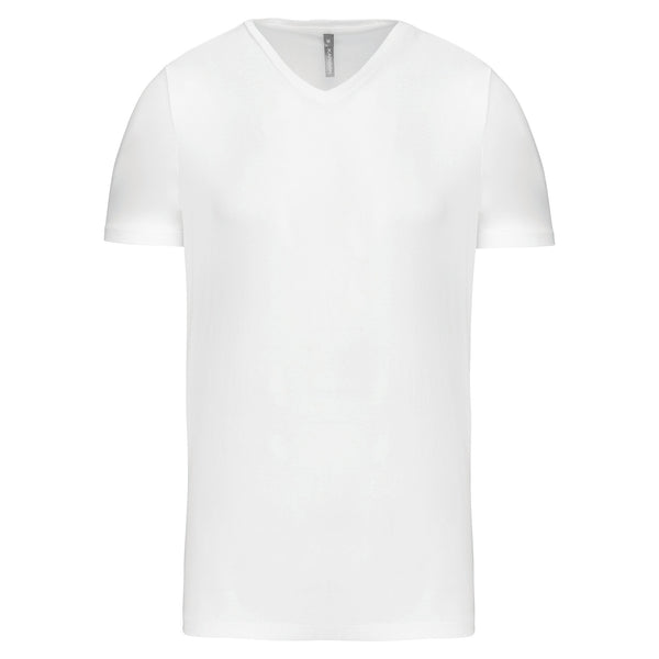 T-shirt decote V de manga curta-White-S-RAG-Tailors-Fardas-e-Uniformes-Vestuario-Pro