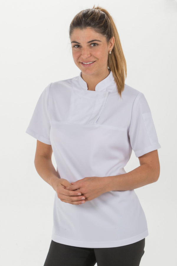 T-shirt feminina Memphis-Branco-XS / (SP)-RAG-Tailors-Fardas-e-Uniformes-Vestuario-Pro