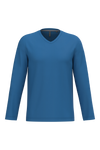 T-shirt manga comprida e decote V-Light Royal Blue-S-RAG-Tailors-Fardas-e-Uniformes-Vestuario-Pro