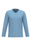 T-shirt manga comprida e decote V-Sky Blue-S-RAG-Tailors-Fardas-e-Uniformes-Vestuario-Pro