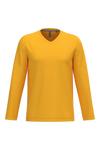 T-shirt manga comprida e decote V-Yellow-S-RAG-Tailors-Fardas-e-Uniformes-Vestuario-Pro