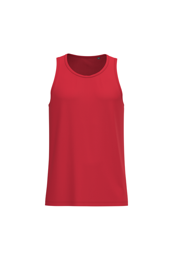 T-shirt sem manga eco-responsável de homem-Vermelho-S-RAG-Tailors-Fardas-e-Uniformes-Vestuario-Pro