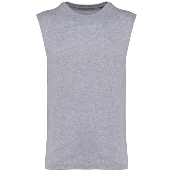 T-shirt sem mangas eco-responsável de homem-Oxford Grey-S-RAG-Tailors-Fardas-e-Uniformes-Vestuario-Pro