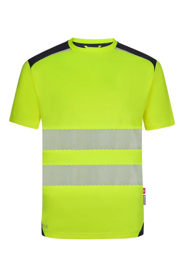 T-shirt técnica de alta visibilidade V.Dynamix Hi Vis-Preto/amarelo Fluorescente - 00/20-S-RAG-Tailors-Fardas-e-Uniformes-Vestuario-Pro