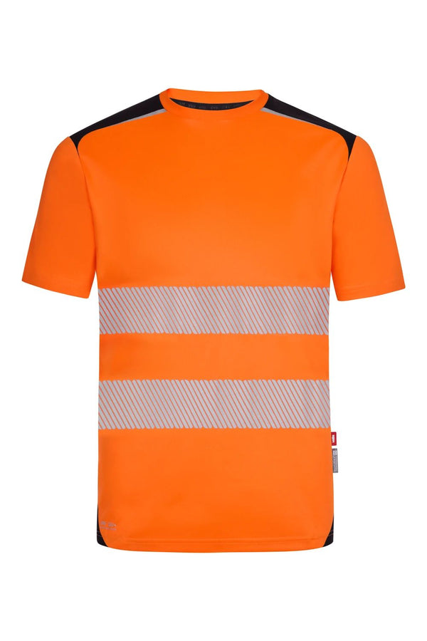 T-shirt técnica de alta visibilidade V.Dynamix Hi Vis-Preto/laranja Fluorescente - 00/19-S-RAG-Tailors-Fardas-e-Uniformes-Vestuario-Pro