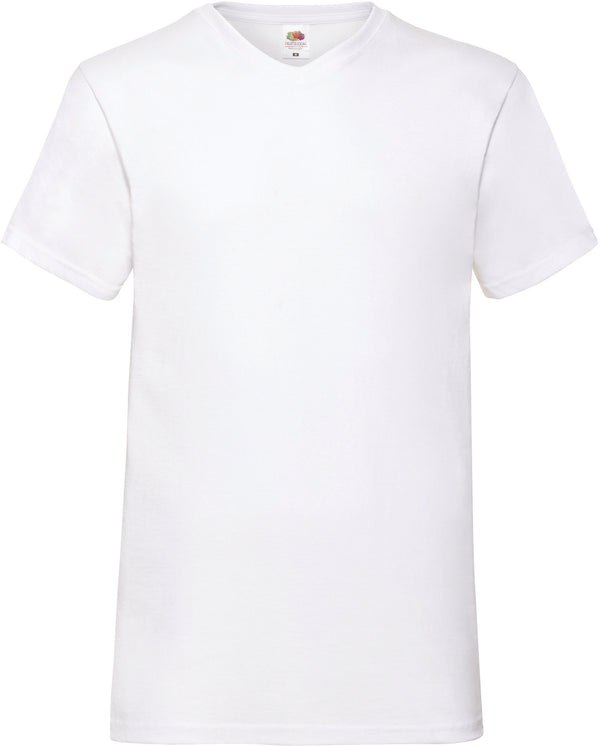 T-shirt valueweight com decote V (61-066-0)-White-S-RAG-Tailors-Fardas-e-Uniformes-Vestuario-Pro