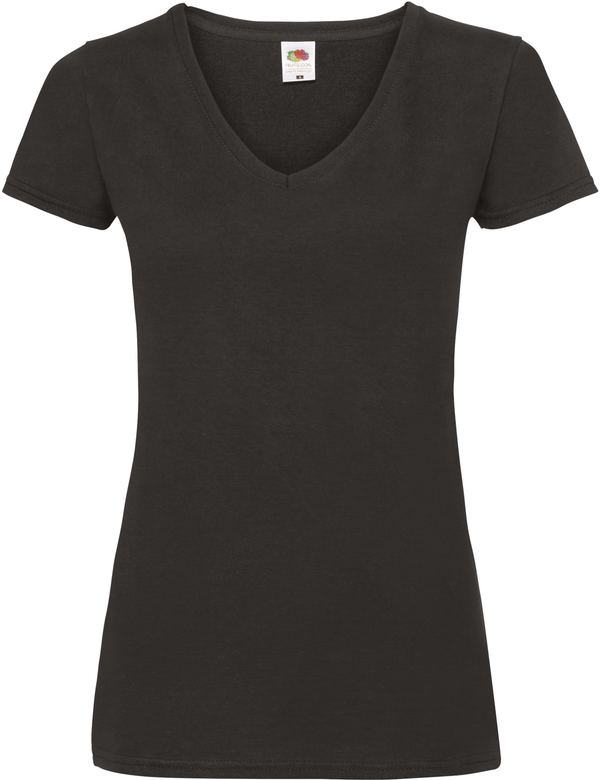T-shirt valueweight decote V (61-398-0)-Black-XS-RAG-Tailors-Fardas-e-Uniformes-Vestuario-Pro