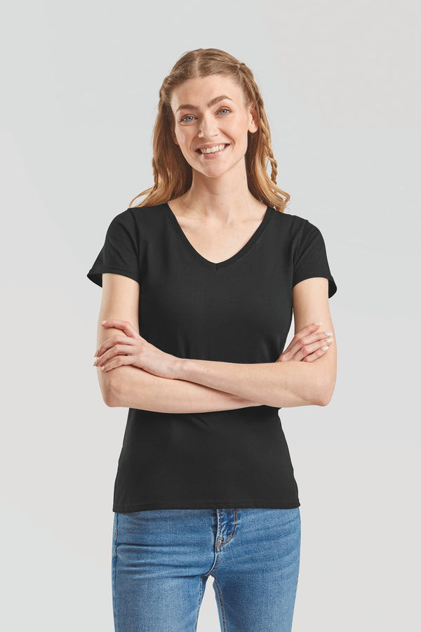 T-shirt valueweight decote V (61-398-0)-RAG-Tailors-Fardas-e-Uniformes-Vestuario-Pro