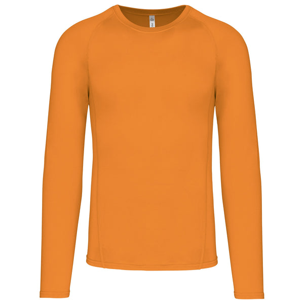 T-shirts segunda pele de desporto de manga comprida-Orange-XS-RAG-Tailors-Fardas-e-Uniformes-Vestuario-Pro