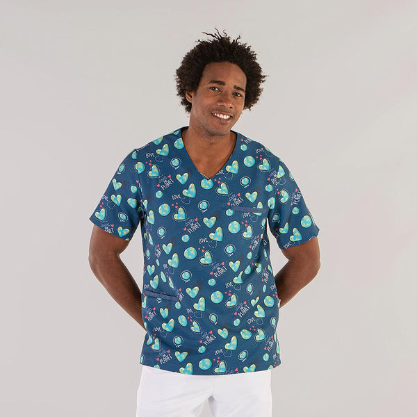 TÙNICA DE TECIDO RECICLADA UNISEX LOVE-LOVE-XXS-RAG-Tailors-Fardas-e-Uniformes-Vestuario-Pro