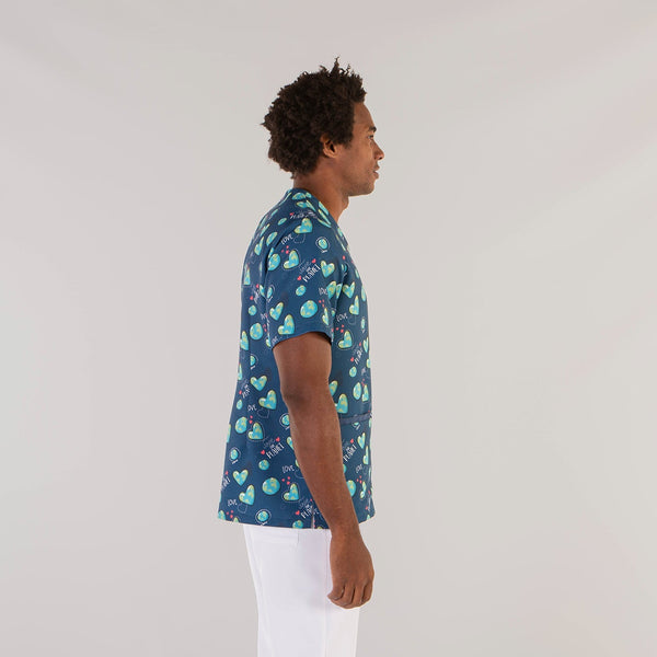 TÙNICA DE TECIDO RECICLADA UNISEX LOVE-RAG-Tailors-Fardas-e-Uniformes-Vestuario-Pro