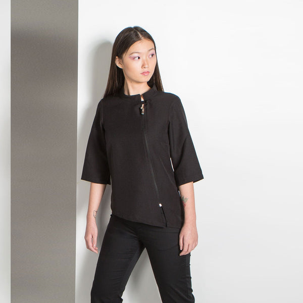 TÚNICA MILANO C/FECHO DE LADO-Preto - 1-XXS-RAG-Tailors-Fardas-e-Uniformes-Vestuario-Pro