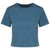 Top Curto Triblend de Senhora-Azul Pato Mesclado-XS-RAG-Tailors-Fardas-e-Uniformes-Vestuario-Pro