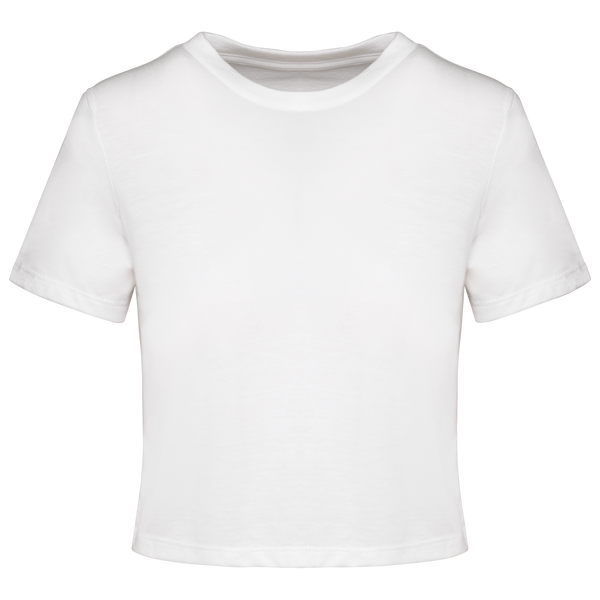 Top Curto Triblend de Senhora-Branco-XS-RAG-Tailors-Fardas-e-Uniformes-Vestuario-Pro