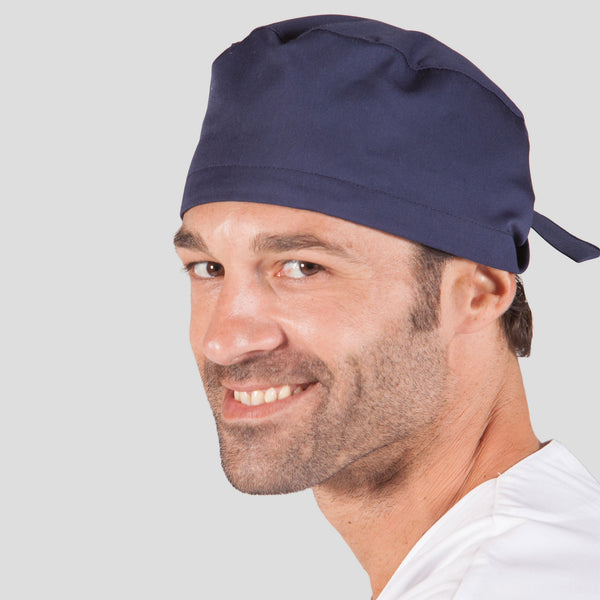 Touca Cirúrgica c/tiras Mil em Microfibra-Azul Marinho-Único-RAG-Tailors-Fardas-e-Uniformes-Vestuario-Pro
