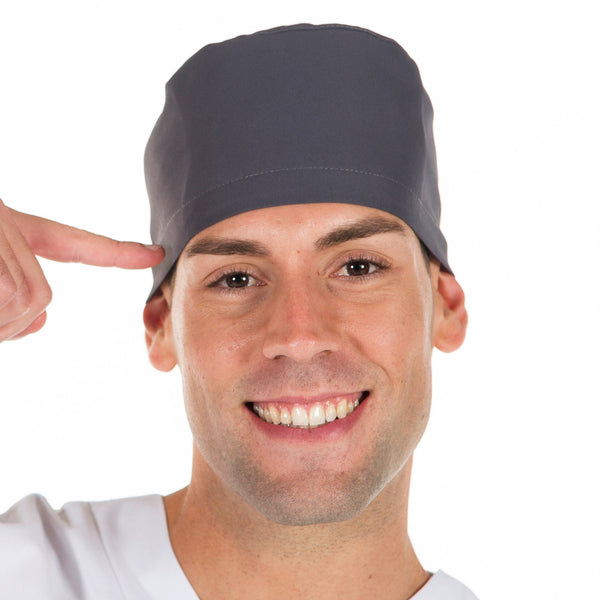 Touca Cirúrgica c/tiras Mil em Microfibra-Cinza Marengo-Único-RAG-Tailors-Fardas-e-Uniformes-Vestuario-Pro