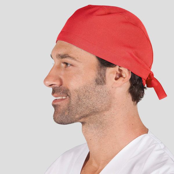 Touca Cirúrgica c/tiras Mil em Microfibra-Vermelho-Único-RAG-Tailors-Fardas-e-Uniformes-Vestuario-Pro
