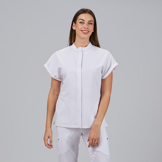 Túnica Aberta Mulher DÉBORA-Branco - 101-XS-RAG-Tailors-Fardas-e-Uniformes-Vestuario-Pro