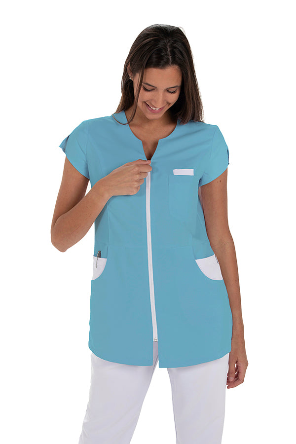 Túnica Alabama feminina m\curta-Azul claro-XS / (SP)-RAG-Tailors-Fardas-e-Uniformes-Vestuario-Pro