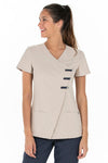 Túnica Azaleia m\curta-Bege-XS / (SP)-RAG-Tailors-Fardas-e-Uniformes-Vestuario-Pro