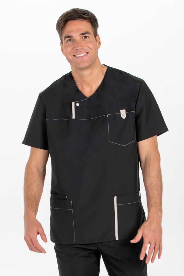 Túnica Cádiz Masculina m\curta-Preto - 571-XS / (SP)-RAG-Tailors-Fardas-e-Uniformes-Vestuario-Pro