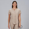 Túnica Dulcinea de Senhora Aberta com Decote em V e Manga Curta-Beige-XS-RAG-Tailors-Fardas-e-Uniformes-Vestuario-Pro