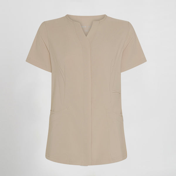 Túnica Dulcinea de Senhora Aberta com Decote em V e Manga Curta-RAG-Tailors-Fardas-e-Uniformes-Vestuario-Pro