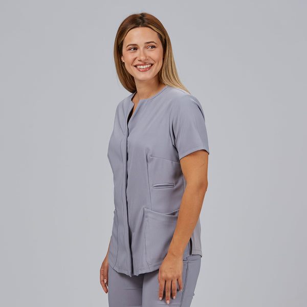Túnica Dulcinea de Senhora Aberta com Decote em V e Manga Curta-RAG-Tailors-Fardas-e-Uniformes-Vestuario-Pro