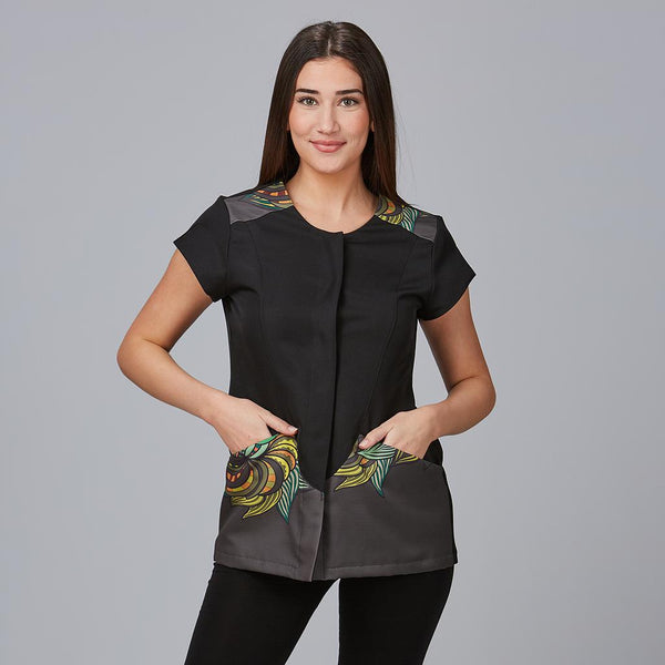 Tunica Feminina Albania-Preto-XS-RAG-Tailors-Fardas-e-Uniformes-Vestuario-Pro