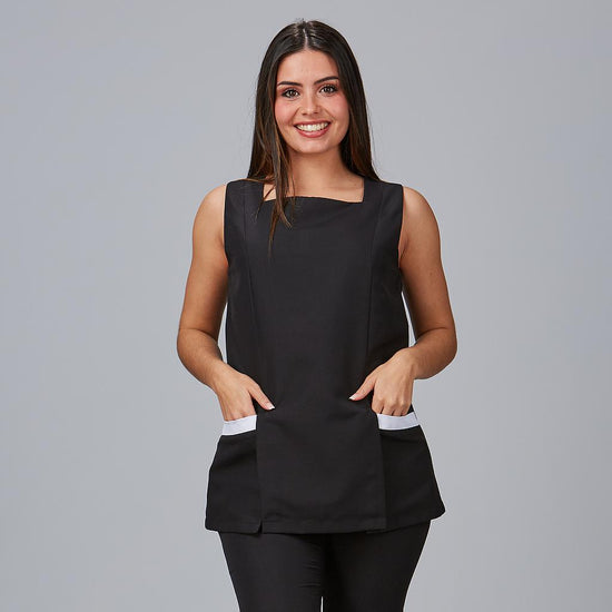 Tunica Feminina Liana-Preto - 001-XS-RAG-Tailors-Fardas-e-Uniformes-Vestuario-Pro
