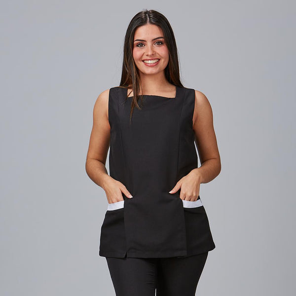 Tunica Feminina Liana-Preto - 001-XS-RAG-Tailors-Fardas-e-Uniformes-Vestuario-Pro