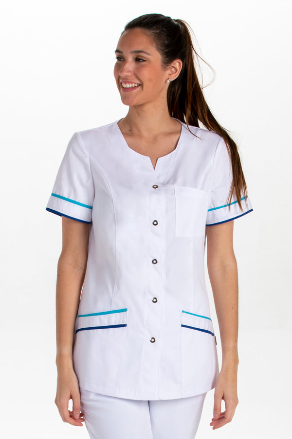 Túnica Feminina Saúde Liana-Azul-XS / (SP)-RAG-Tailors-Fardas-e-Uniformes-Vestuario-Pro