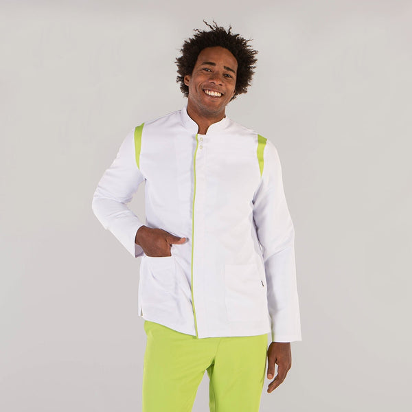 Túnica Homem Microfibra Gorka-Branca/Lima-XS-RAG-Tailors-Fardas-e-Uniformes-Vestuario-Pro