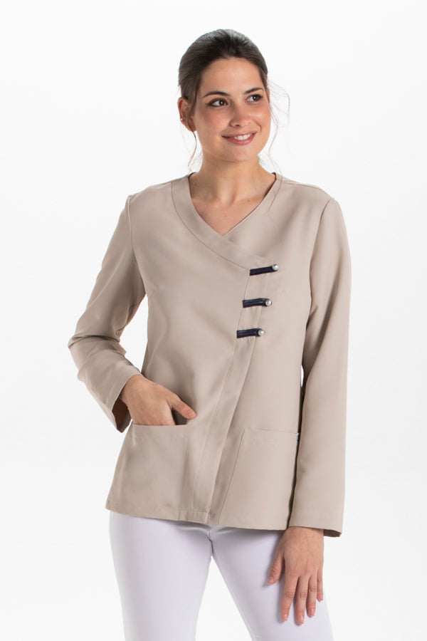 Túnica Malaga m\comprida-Bege-XS / (SP)-RAG-Tailors-Fardas-e-Uniformes-Vestuario-Pro
