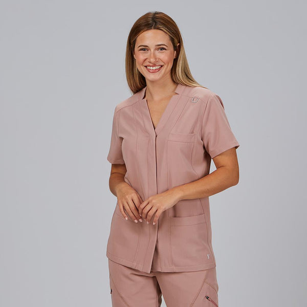 Túnica Mulher Aberta M/C MARLA-Nude - 157-XS-RAG-Tailors-Fardas-e-Uniformes-Vestuario-Pro