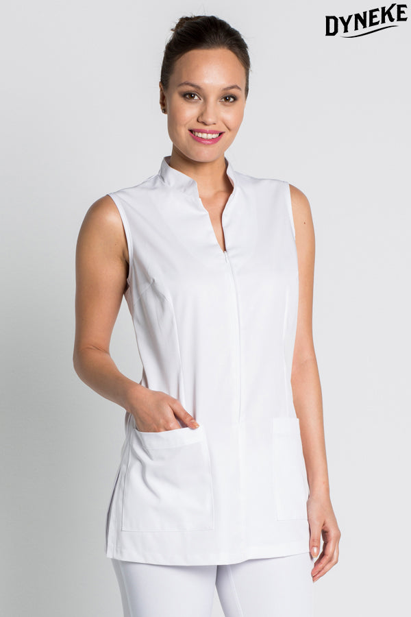 Túnica New York s\mangas-Branco - 700-XS / (SP)-RAG-Tailors-Fardas-e-Uniformes-Vestuario-Pro