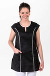 Tunica Palma Senhora m\curta-Preto-XS / (SP)-RAG-Tailors-Fardas-e-Uniformes-Vestuario-Pro