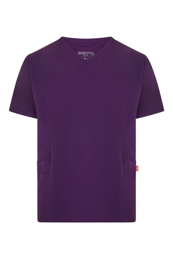 Túnica PureStretch Essential Unissexo de manga curta CYRUS-Ameixa - 66-XS-RAG-Tailors-Fardas-e-Uniformes-Vestuario-Pro