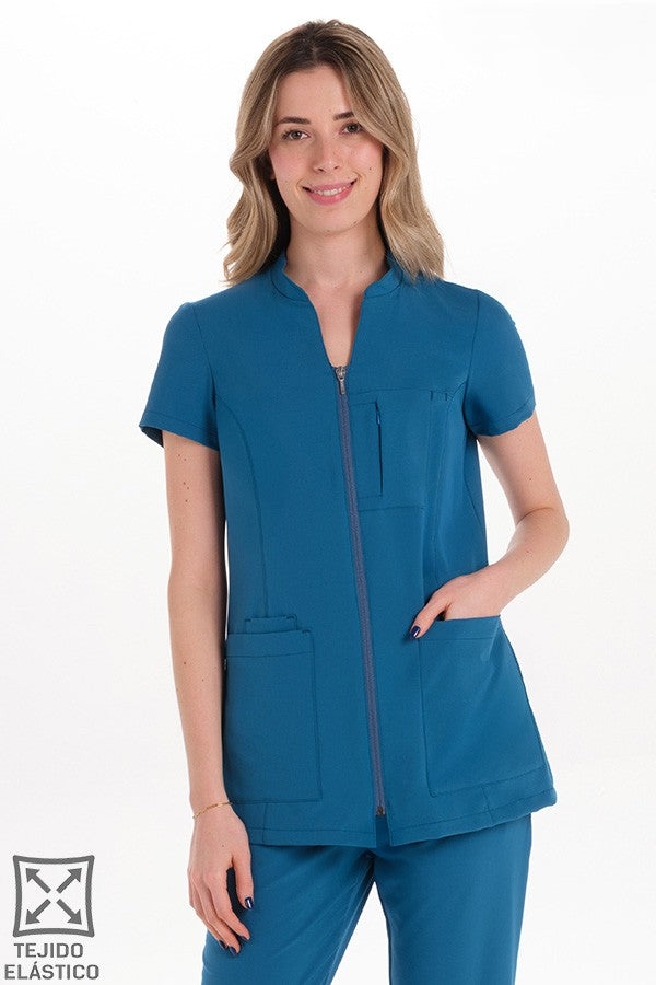 Túnica Senhora Martina microfibra ELASTIK 360-Verde Petróleo (408)-XS / (SP)-RAG-Tailors-Fardas-e-Uniformes-Vestuario-Pro