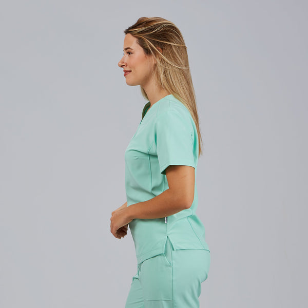Túnica Senhora Microfibra 360 Rosalia-Verde Água - 155-XS-RAG-Tailors-Fardas-e-Uniformes-Vestuario-Pro