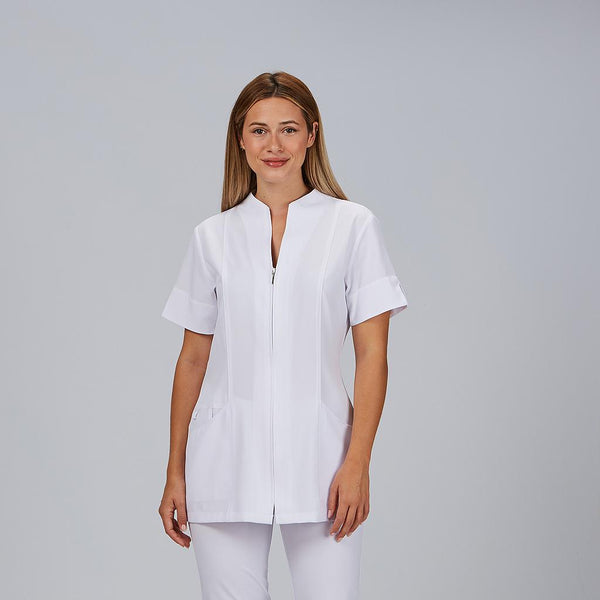 Túnica Senhora Microfibra 360 Yanira-Branco - 101-XS-RAG-Tailors-Fardas-e-Uniformes-Vestuario-Pro